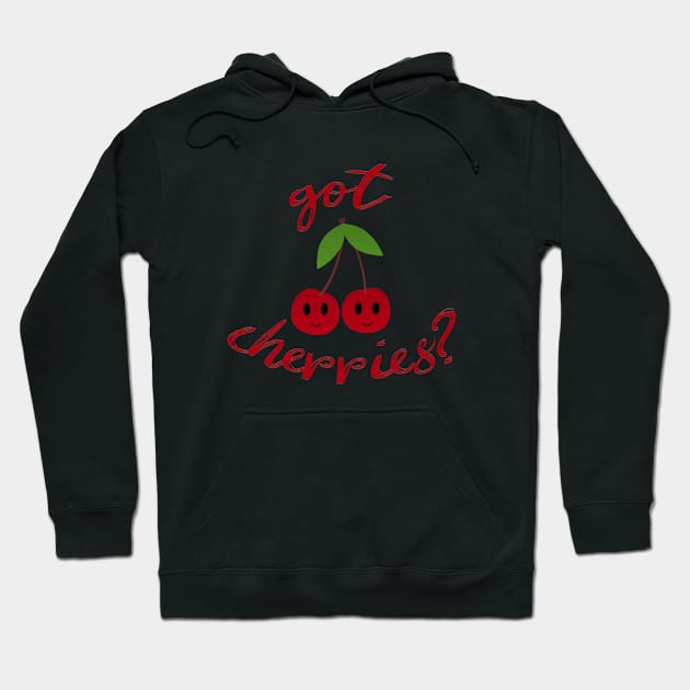 Got Cherries? Deliciously Cute Smiley Happy Face Fruit Hoodie by elogichick